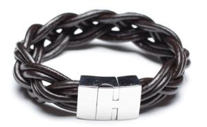 Quality Leather Bracelet, Stainless Steel Clasp, 8 Inches wholesale