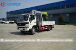FOTON Cargo Truck Mounted Hydraulic Telescopic Boom Crane 5tons