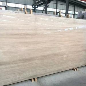 Quality Standard Size White Wooden Marble Slab 15-30mm Thickness For Indoor wholesale