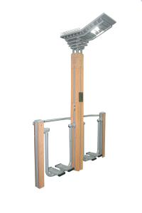 Quality wood like street lamp outdoor fitness equipment wholesale