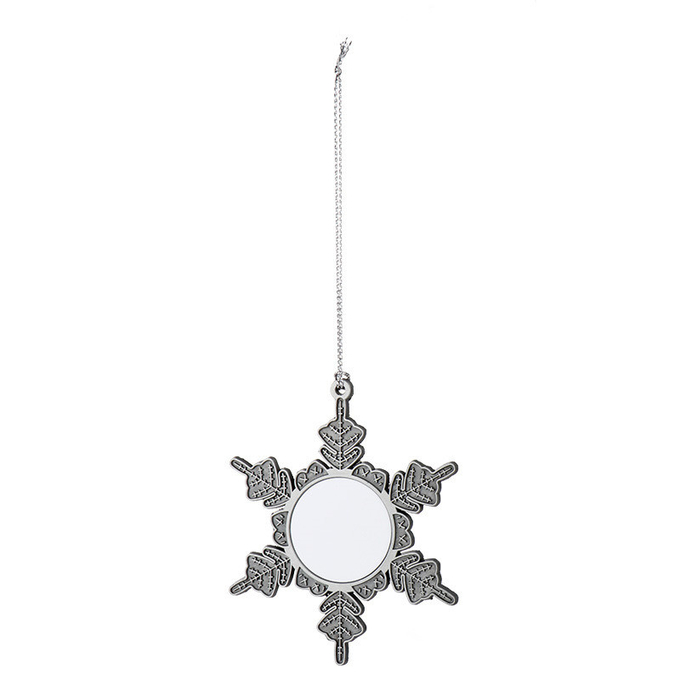 Aluminium Xmas Decoration Snowflake Blank Christmas Tree Ornament For Sublimation Printing