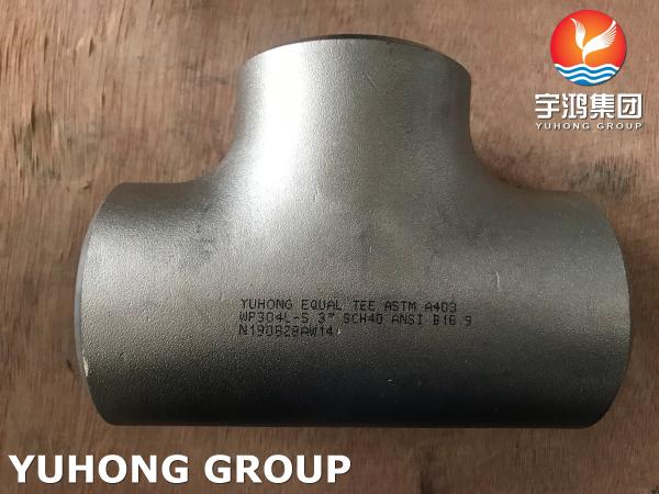 Cheap ASTM A403 WP304L-S Tee Butt Weld Fittings B16.9  Oil Gas Heat Exchanger Valve Pipe for sale