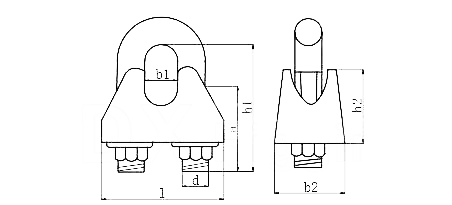 Stainless Steel DIN 1142 Malleable Wire Rope Clips For Customized Oil Gas Industry