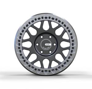 Quality 1 Piece 17x9 SUV Off Road Wheels Silver Ring Matte Black wholesale