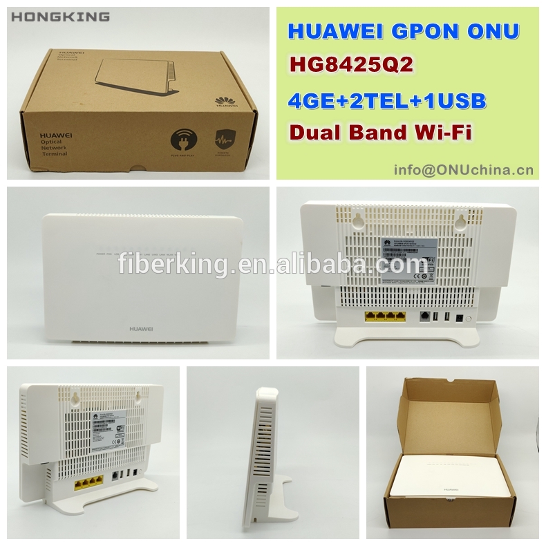 HG8245Q2 Dual Band Wifi Router GPON ONU With 4GE 1VOICE 2USB 2.4G 5G