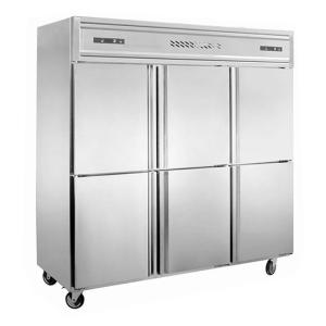 Quality LED digital display Air Cooling 6 Door Upright Freezer wholesale