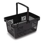 26L 500mm Black PP Plastic Shopping Baskets With Handles For Supermarket