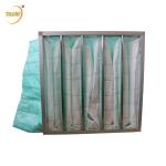 Galvanized Steel Frame 95% Fiberglass Bag Filter Air For Commercial Ventilation