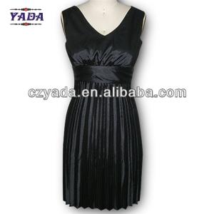 Quality New casual korea lycra v-neck pleated sleeveless summer 2018 sexy night dresses dress women for sale wholesale