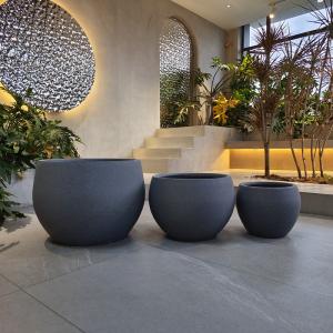 Quality Durable And Stylish Fiber Clay Planter Collection For Restaurant wholesale
