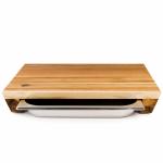 Kitchen bamboo cutting board set Cutting board set with stainless steel tray