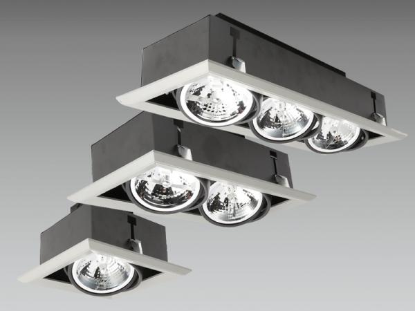 Grille 12v Commercial Lighting Fixture 50w / 75w / 100w Recessed Mounting SEC-H