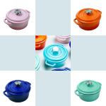 20cm Cast Iron Dutch Oven Enamel Covered Round Dutch Oven Classic Style
