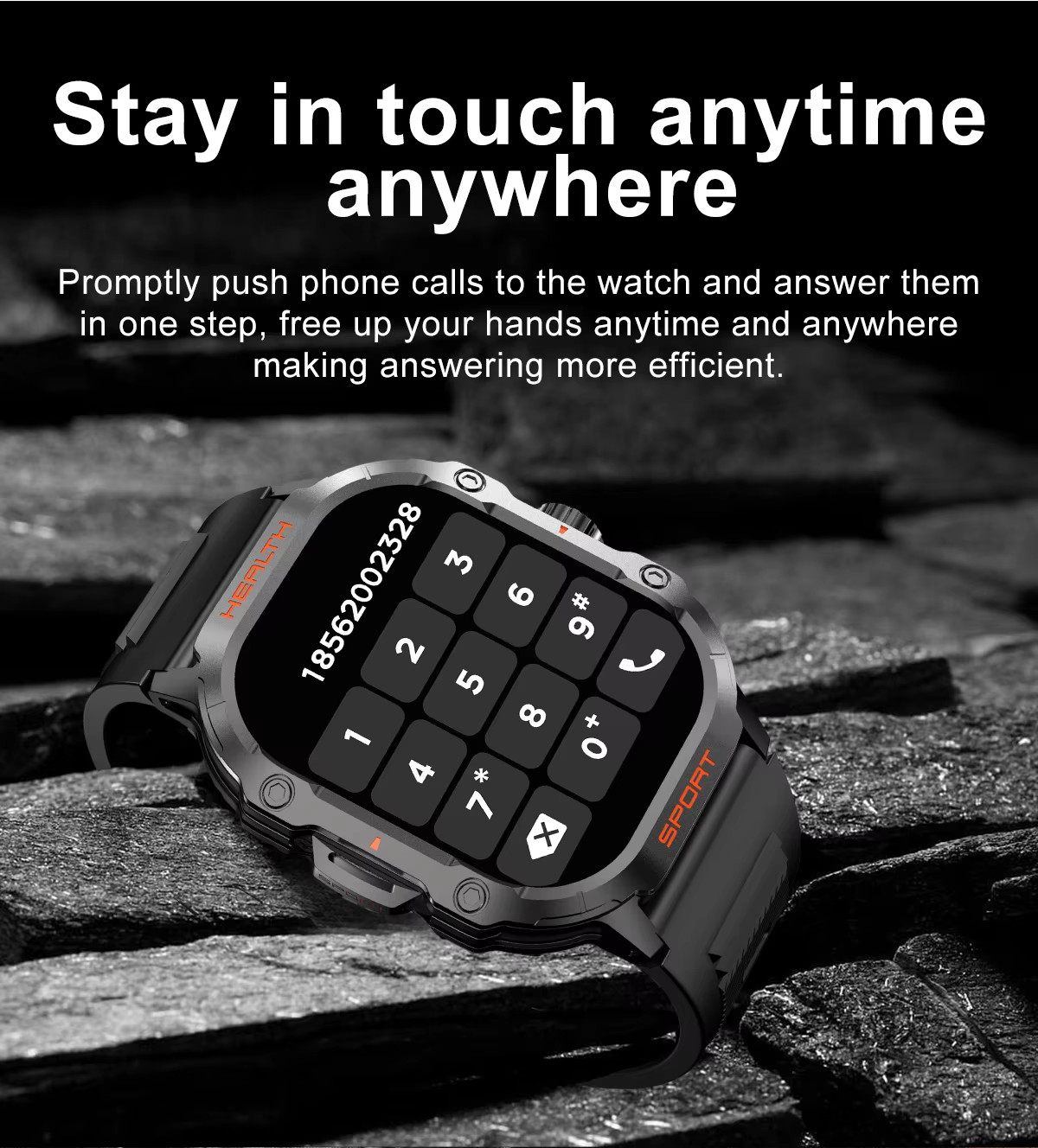 2.1inch Amoled Smart Watch HK24 Men Sports AI Voice Assistant Health Monitoring for men