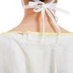 Hospital Medical Disposable Isolation Gown Yellow PP PE 48gsm