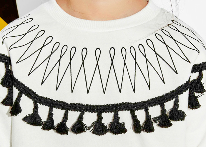 Nice 100% Cotton Girls Winter Sweater , Warm Girls Crew Neck Sweater