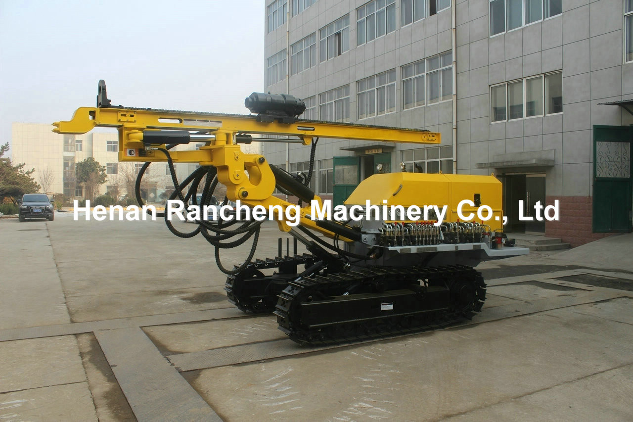 60-80m Depth Crawler Hydraulic DTH Drilling Rig 90-165mm Diameter 3100 N.m Rotary Torque