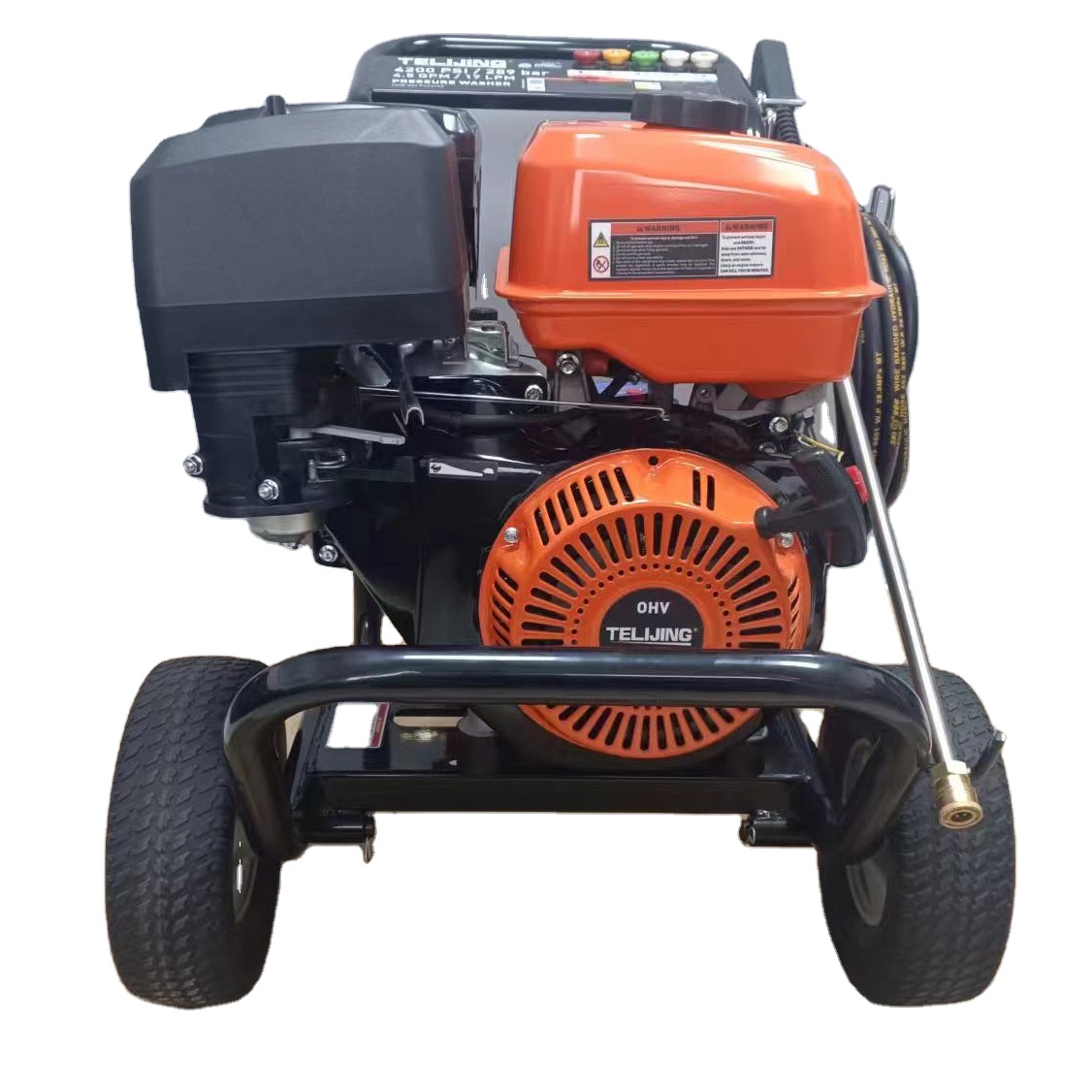 High Pressure Cleaner 3800PSI/262Bar Gasoline Portable Car Washing Machine 190F 420cc Detergent Tank 1.1