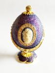 Luxury RoseFaberge Easter Eggs Jewelry Box Russian Royal Case Metal Faberge Egg