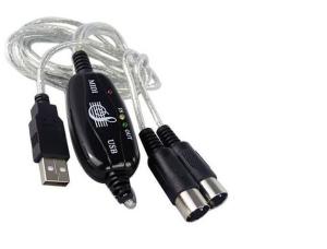 Quality USB IN-OUT MIDI Interface Cable Cord Line Converter PC to Music wholesale
