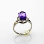 Fashion Jewelry 925 Silver 8mmx10mm Oval Citrine Cubic Zircon Ring (R131)