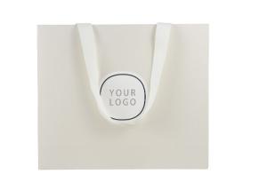 Quality Recyclable White Paper Carrier Bags Strong Bearing Capacity Any Logo Available wholesale