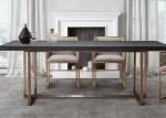 Metal Legs 68kgs 900mm Modern Black Dining Table