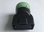 Green J1939 Deutsch 9 Pin Female to J1962 OBD2 OBDII 16 Pin Female Adapter