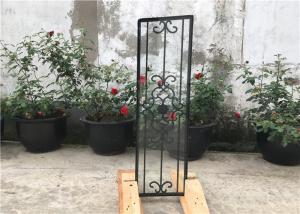 Quality Square Top Eyebrow Wrought Iron Glass Galvanized Steel Anti Rusting wholesale