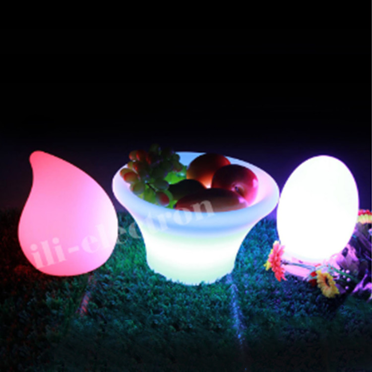PE Plastic LED Ice Bucket 16 Colors Changing With Rechargeable lithium battery