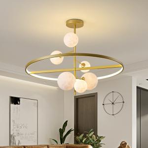 Quality Nordic Style planet chandelier 3D Printing luxury LED glass ball light Modern Living Room Chandelier(WH-MI-268) wholesale