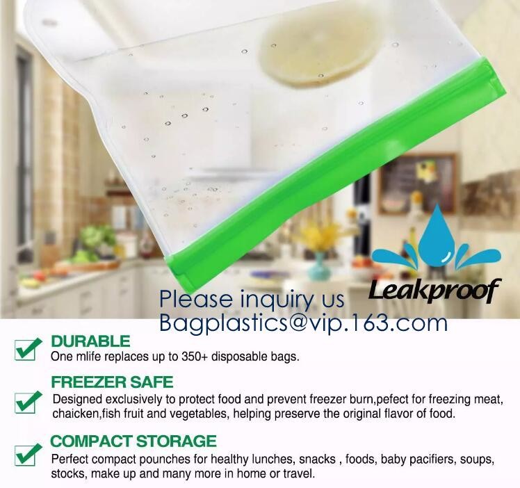 Large Capacity Leakproof Reusable Double Zip lockk Peva Sandwich Snack Bags,EASY SEAL SLIDER,Eco-friendly manufacturers