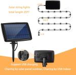 Ip44 Waterproof Solar G40 Outdoor LED Patio String Lights