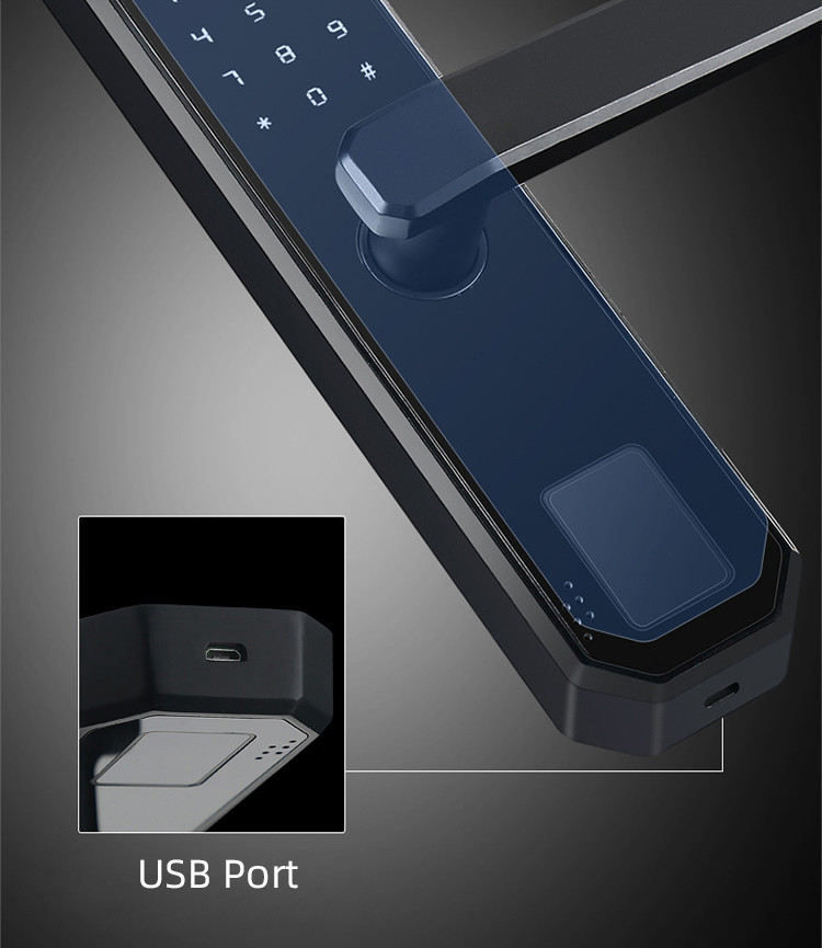 Anti Peep Fingerprint Smart Door Locks Intelligent Recognition Biometric Door Lock