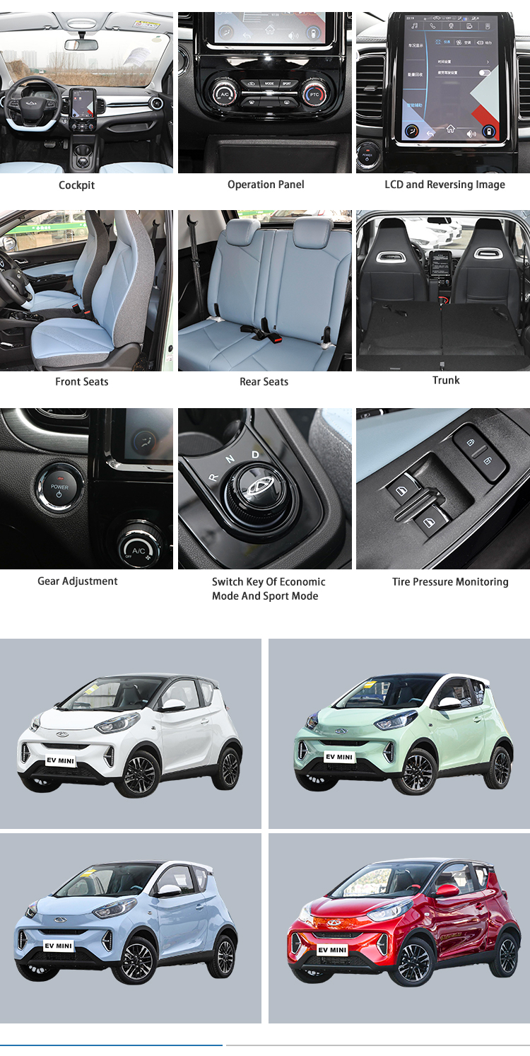 Used Small All Electric Cars Pure New Energy Vehicles Chery Ant Mini EV