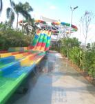 Adult Octopus Water Slide Fiberglass Curved Water Slide Customized Color