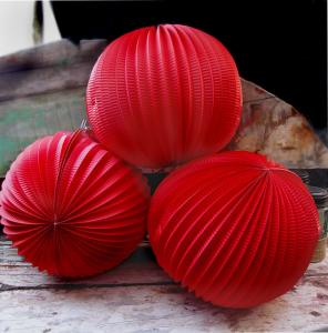 Quality 12 Red Accordion Paper Lantern - (3 Pack) wholesale