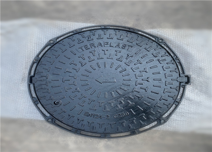 Highway Airport DI Manhole Cover Single Seal Black Painted Surface Finished