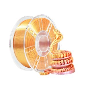 Quality 100% Without Bubble High Strength 1.75mm Silk Dual Color Pink Gold PLA 3d Prinitng Filament wholesale