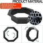 Heavy Duty Steel DIY Campfire Fire Pit Insert Ring Liner Octagon 38" Outer 30"