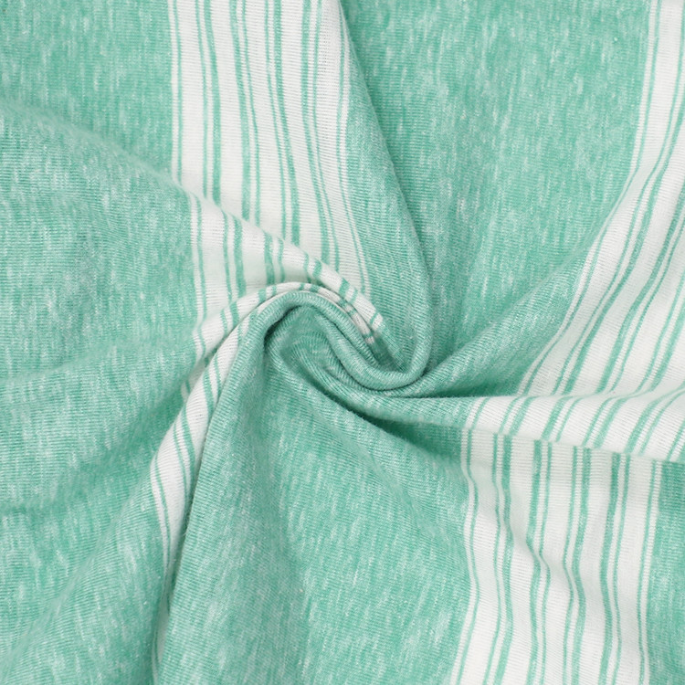 Soft High Quality And Cozy Cotton ​Striped Material Fabric For T-Shirt