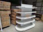 U Shape Small Volume Super Market Rack Multi Layer Arc Shaped Grocery Display