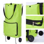 Market Foldable Reusable Shopping Bags 2 Wheels Luggage Vegetable Trolley Bag