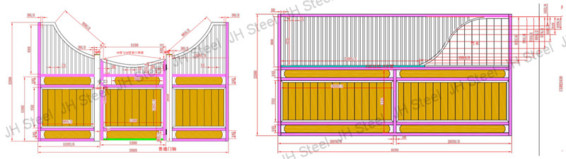 Luxury Bamboo Galvanized Pine European Style Horse Stalls 2.5m - 4.0m