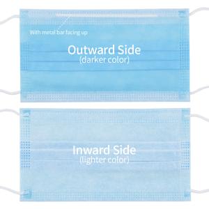 Quality Colored Disposable Safety Mask , 3 Ply Disposable Face Mask High Density Filter Layer wholesale