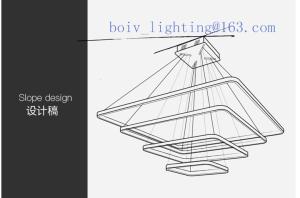 Quality LED Hanging Lightings Classic Modern Simple 76w White Or Black Color wholesale