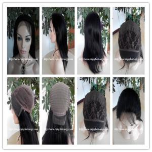 Quality 100% Human hair lace front wig indian remy silk straight hair,120%-180% density,1b#color. wholesale