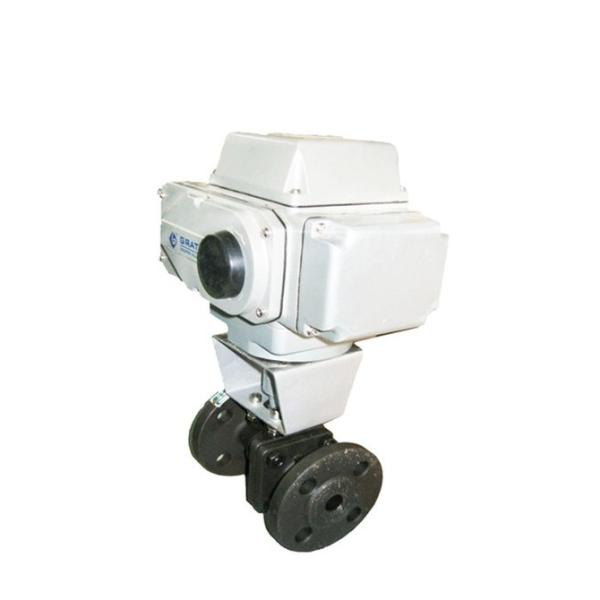 Dn100 Pn16 WCB Flange Electric Explosion Proof Actuator Stainless Steel Exd II