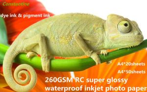 Quality 260gsm RC super gloss waterproof inkjet RC photo paper wholesale