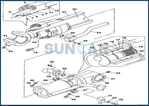 Quality LZ008160 Bucket Cylinder Service Kit fits CNH CX240B CX250C CX250DLC wholesale